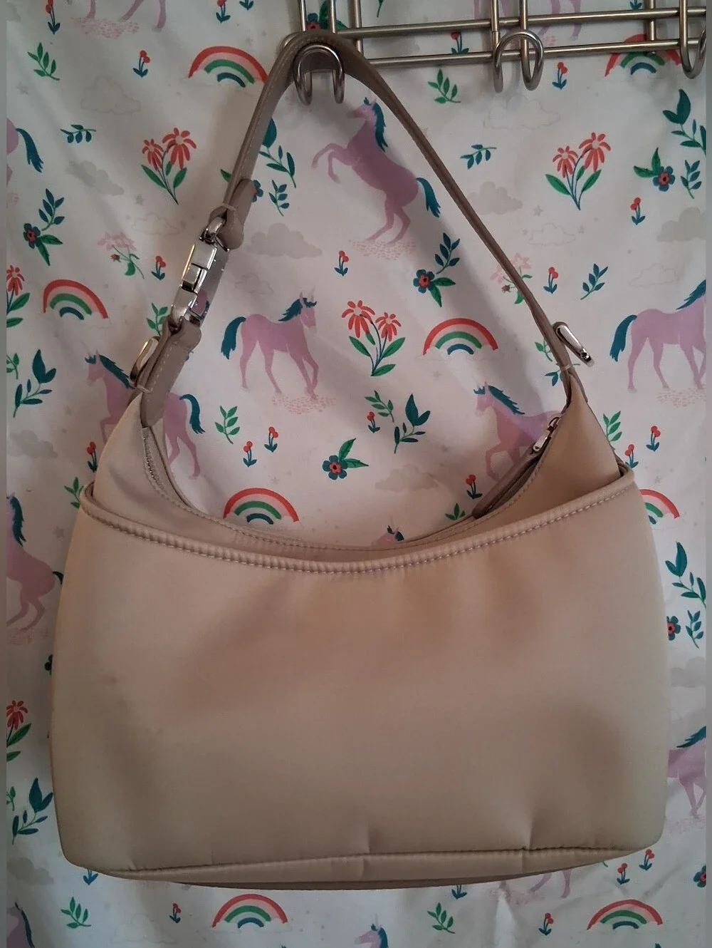 NWOT Discontinued Senreve Strati Sporta Beige Nylon Neutral Quiet Luxury Purse